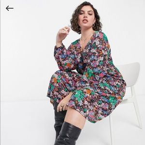 ASOS Plus-Size Floral Midi Dress